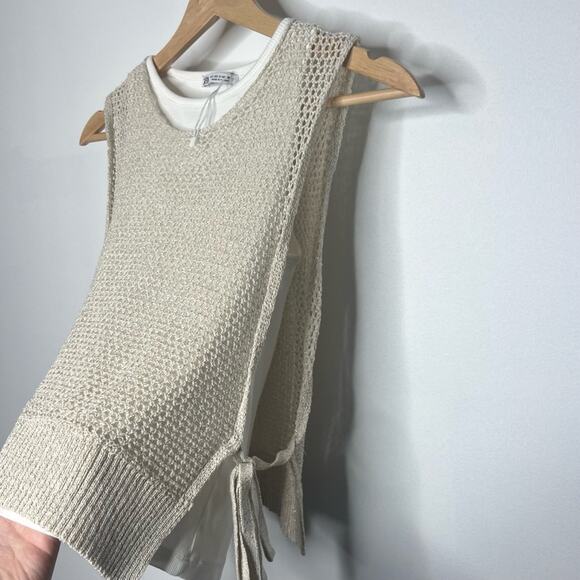Zara Crochet Overlay Vest Tank Top - Picture 5 of 5